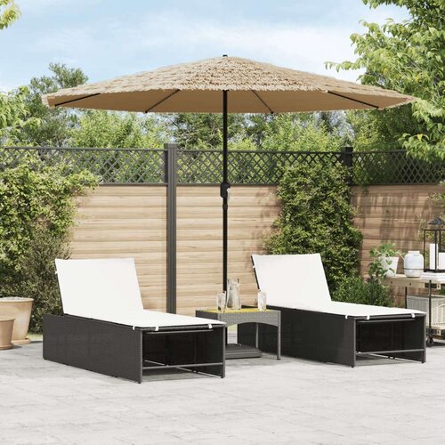  Vrtni suncobran LED s čeličnom šipkom smeđi 324x324x247 cm Cijene