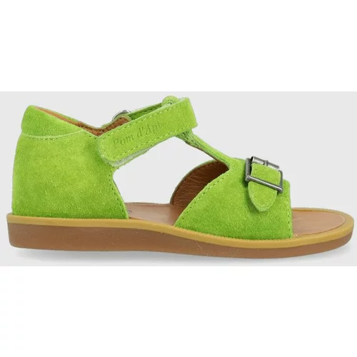 Pom d'Api Dječje sandale od brušene kože boja: zelena