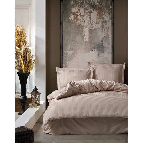 DEKOR DOM Komplet posteljina CB Elegant Stripe Saten, Bež Cene