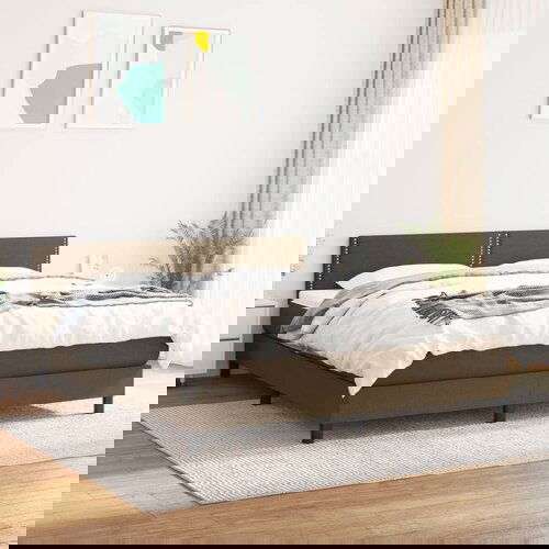 The Living Store Box spring postelja z vzmetnico temno rjava 180x200 cm blago - Box Spring Postelja, (21518738) Cene