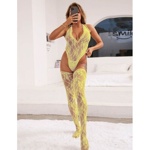 Adam i Eva Ženski sexy set donjeg ve&amp;scaron;a R81021-5, Žuti Slike