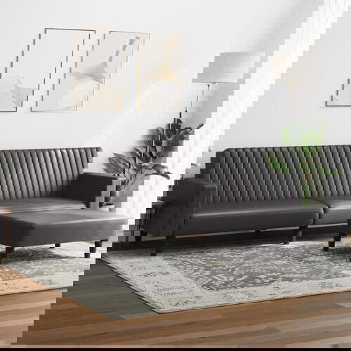 The Living Store Sedežna garnitura 2-delna sivo umetno usnje - Sedežna Garnitura, (21478738) Cene