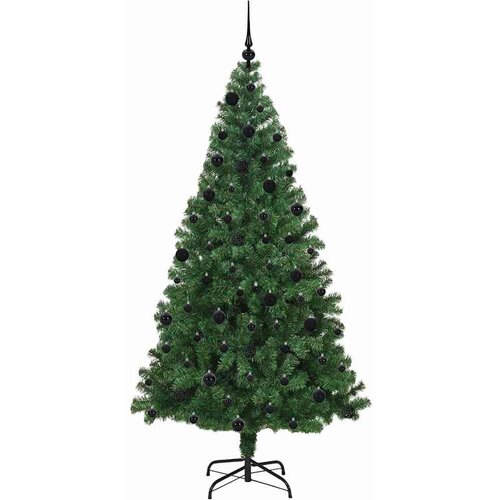 VidaXL Umjetno božićno drvce Zelena 210 cm PVC i Čelik i Plastika Slike