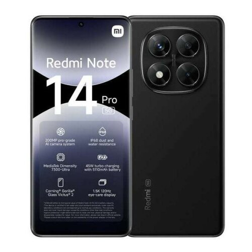 Xiaomi Redmi Note 14 pro EU 8+256 Midnight Black smartphone Cene