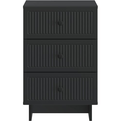 Noćni ormar s ladicama Crna 43 x 41 x 66,5 cm Konstruirano drvo Slike