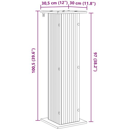  Stalak za biljke Bijela visokog sjaja 30,5 x 30 x 100,5 cm Slike