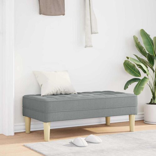  Klupa s jastukom Svijetlo siva 113 x 57 x 39 cm tkanina Cijene