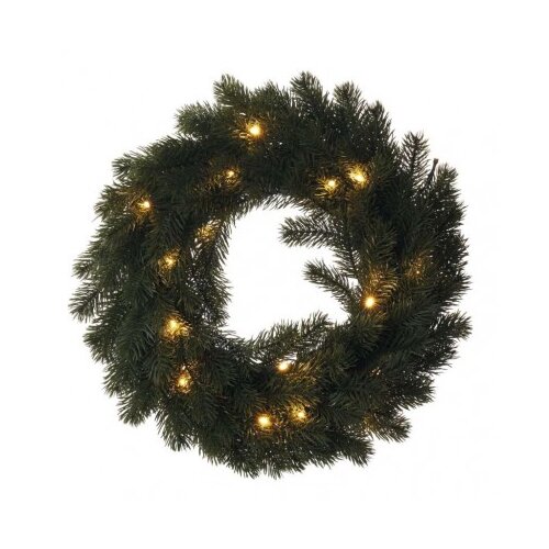 Emos LED božični venec, 40 cm, 2x AA, notranji, topla bela, časovnik DCTW05 Cene