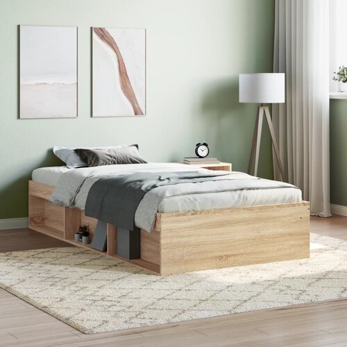 vidaXL Posteljni okvir sonoma hrast 90x200 cm Cene