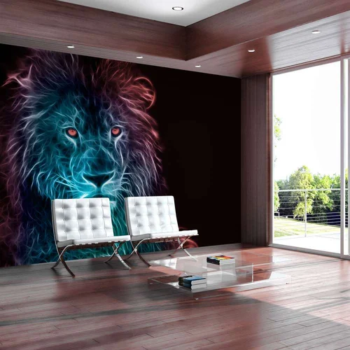  Samoljepljiva foto tapeta - Abstract lion - rainbow 441x315