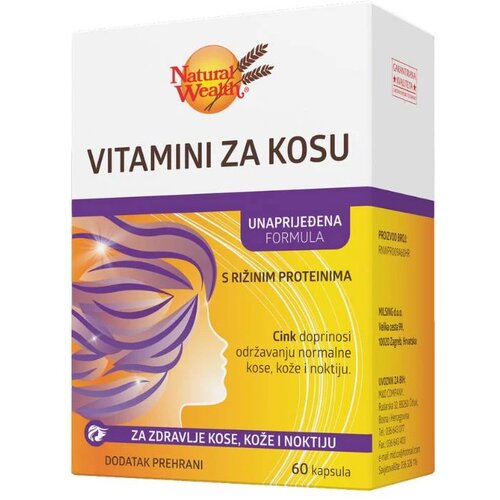 Natural Wealth vitamini za kosu sa pirinčanim proteinima, 60 kapsula Cene