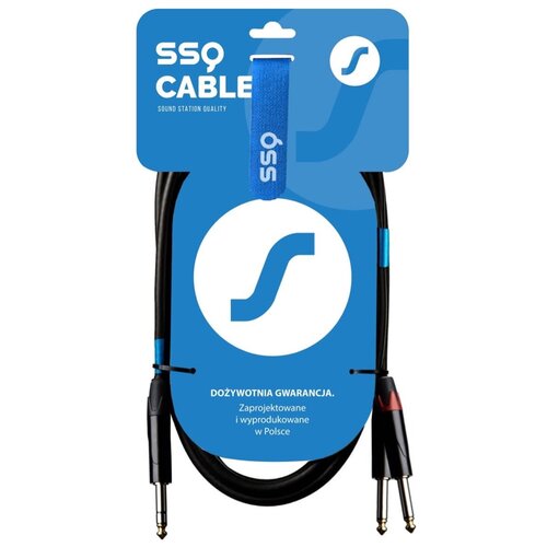 SOUND STATION QUALITY (SSQ) SSQ JSJM1 SS-1452 Cable Jack Stereo - 2x Jack Mono 1 m Black Cijene