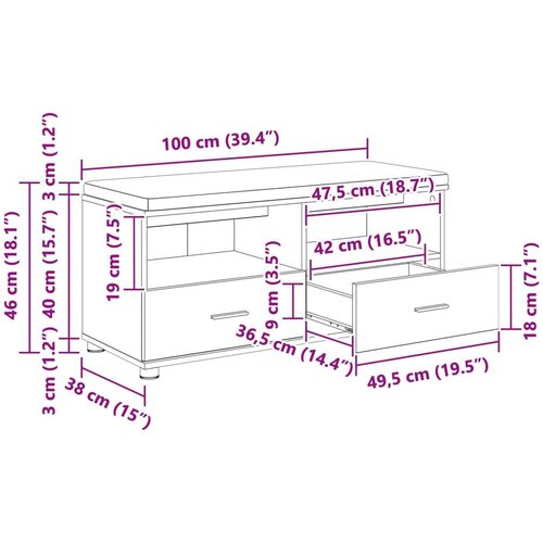  Klupa za hodnik s jastukom Betonski sivi 100 x 38 x 46 cm Slike