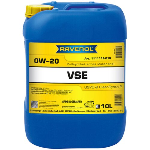 RAVENOL Motorno ulje VSE 0W-20, 10 l Cene