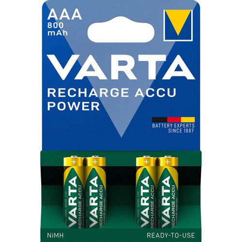 Varta AAA 800mAh HR03 PAK4 CK, punjive NiMH baterije (rechargeable Ready to use) Slike