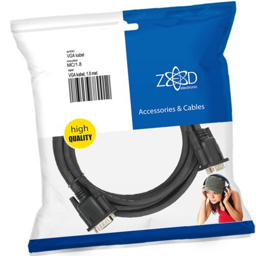 Zed Electronic VGA (monitor) kabel, dužina 1.8 metara - MC/1,8 Cene