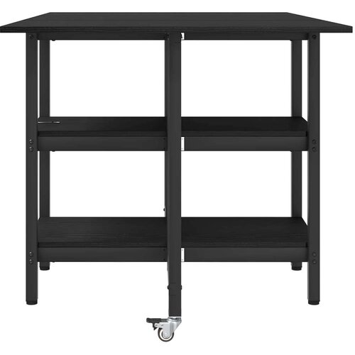  Blagovaonski stol 122 x 80 x 76 5 cm Konstruirano drvo - Crni hrast Slike