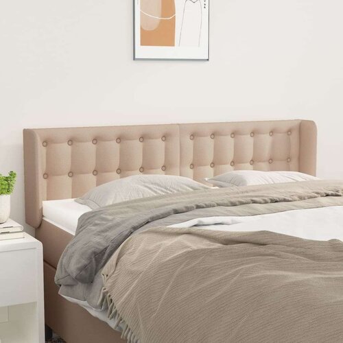  Uzglavlje s u&amp;scaron;ima boja cappuccina 147x16x78/88 cm umjetna koža Slike