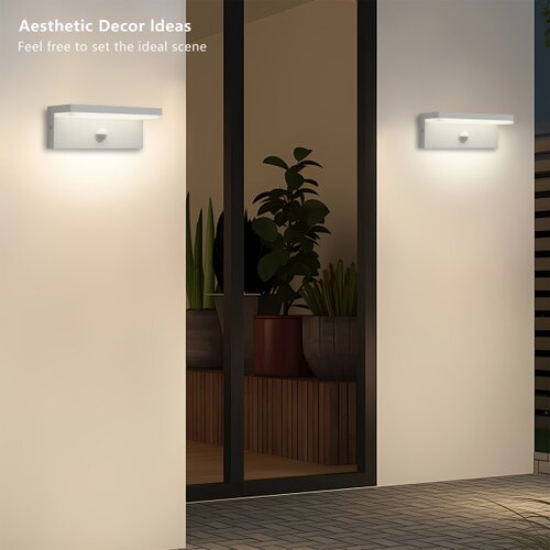  Brilagi -LED spolja&amp;scaron;nja zidna svetiljka sa senzorom TESSI LED/10W/230V bela IP54 Slike