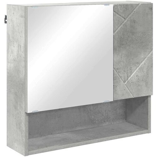 VidaXL Ogledalo ormar Beton siva 59 x 17 x 55 cm Konstruirano drvo Slike
