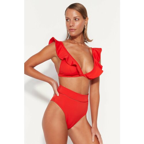 Trendyol Bikini Bottom - Red - Plain Slike