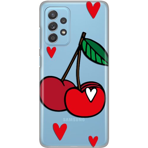 Telempire Silikonska maska Print za Samsung A525F/A526B/A528B Galaxy A52 4G/A52 5G/A52s 5G Cherry plavo-crvena Cene