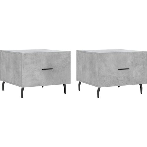 vidaXL klubske mizice 2 kosa betonsko sive 50x50x40 cm konstruiran les Cene