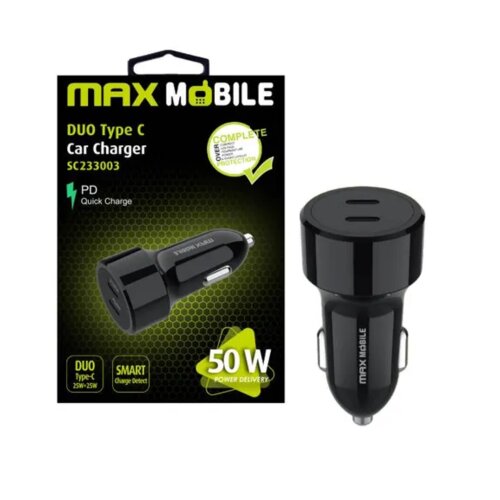Max Mobile auto punjač 50W 2X type c SC-233003 crni Slike