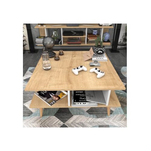 Hanah home sto za dnevnu sobu akya oak white Slike