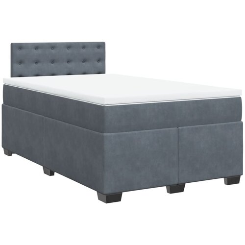 Maison Chic Box spring postelja - Vzmetna postelja z vzmetnico temno siva 120x200 cm žamet SL23277, (21891436) Cene