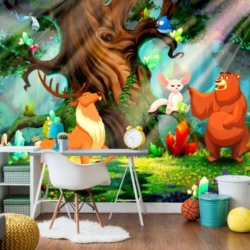  Samoljepljiva foto tapeta - Bear and Friends 294x210 Slike