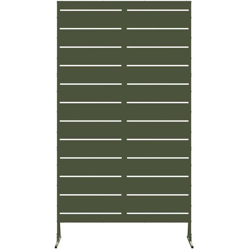  Zaslon za privatnost 100 x 50 x 180 cm Čelik Maslinastozelena Slike