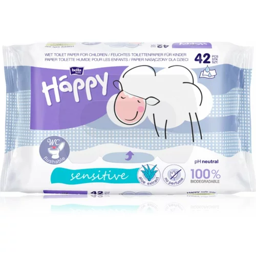 Bella Baby Happy Sensitive vlažilni toaletni papir za otroke 42 kos