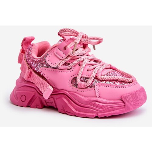 Kesi Children's sneakers decorated with sequins pink Liatoma Cene