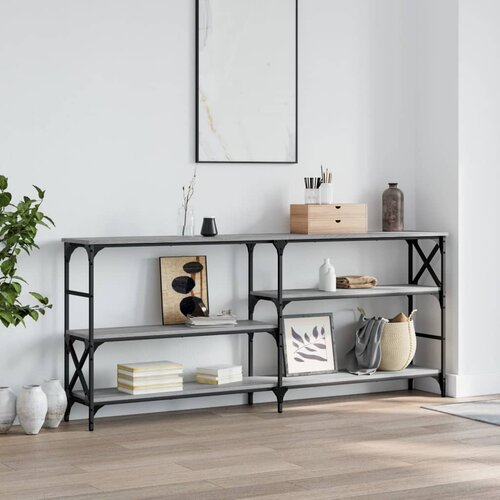  Konzolni stol siva boja hrasta 180x29x76,5 cm konstruirano drvo Cene
