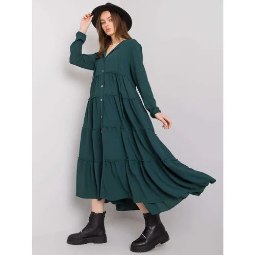 RUE PARIS Dress-CHA-SK-2910.07-dark green