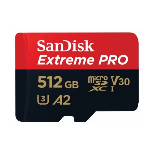 San Disk SDXC 512GB Micro Extreme Pro 200MB/s A2 C10 V30 UHS-I US+Ad 67812 Cene