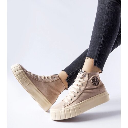 Lee Cooper - producent Beige sneakers Lee Cooper Slike