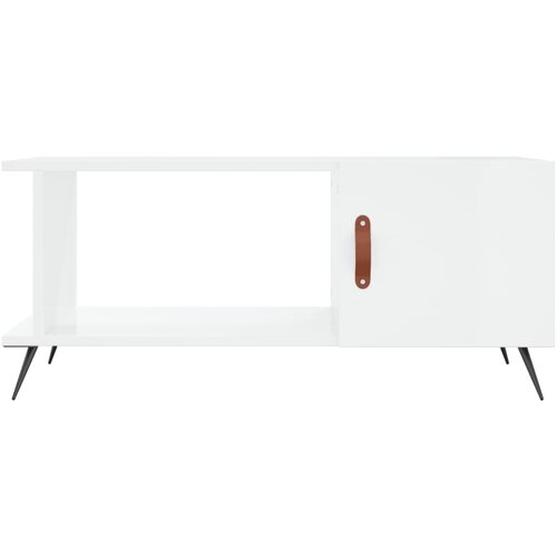  Stolić za kavu sjajni bijeli 90 x 50 x 40 cm konstruirano drvo Slike