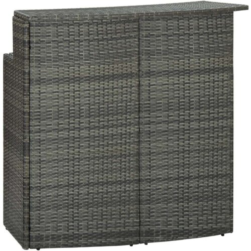 Poli vrtni barski stol sivi 120 x 55 x 110 cm od poliratana Slike