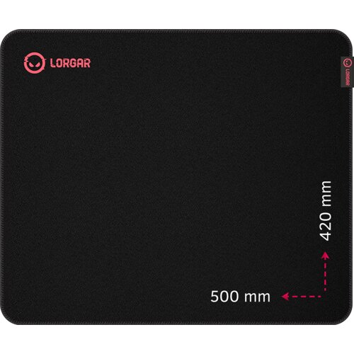 Lorgar Main 325, Gaming mouse pad, Precise control surface, Red anti-slip rubber base, size: 500mm x... Cijene