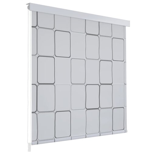 vidaXL Rolo zastor za tuš 160 x 240 cm s uzorkom kvadrata Cijene