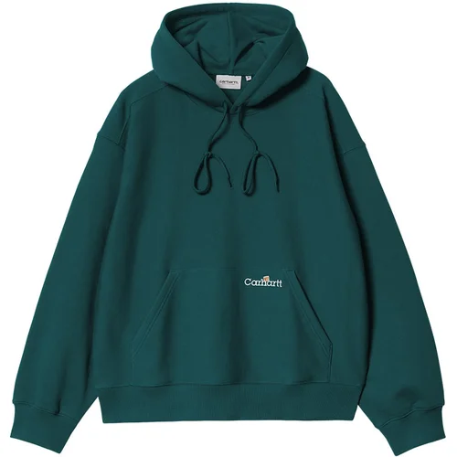 Carhartt WIP Hooded Label Script Sweat Malachite