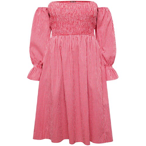 Nasty Gal Plus Poletna obleka rdeča / pastelno rdeča / bela Slike