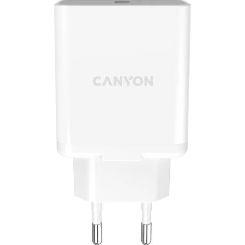 Canyon Canyon, Wall charger with 1*USB, QC3.0 24W, Input: 100V-240V, Output: DC 5V/3A,9V/2.67A,12V/2A, Eu plug, Over-load, over-heated, over-current and short circuit protection, CE, RoHS ,ERP. Size:89*46*26.5 mm,58g, White