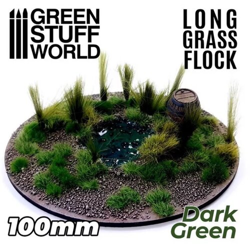 Green Stuff World long grass flock 100mm - color dark green Cene