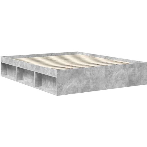  Okvir za krevet Beton 160 x 200 cm Čvrsto borovo drvo Slike