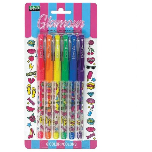  KEMIJSKA SVINČNIK GEL GLITTER DIŠEČ (6BARV) LEBEZ 5306 B Cene