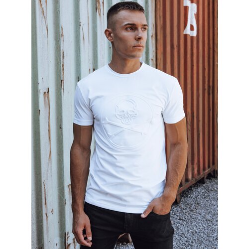 DStreet T-shirt męski z nadrukiem biały Slike