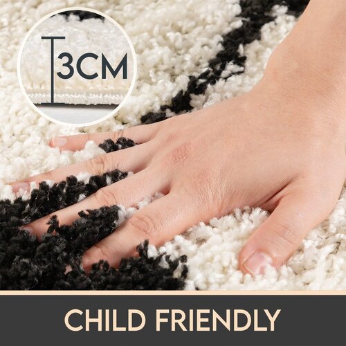 Ayyildiz Carpets Črna/kremno bela otro&amp;scaron;ka preproga &amp;oslash; 100 cm Fun &amp;ndash; Slike